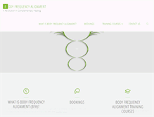 Tablet Screenshot of bodyfrequencyalignment.com